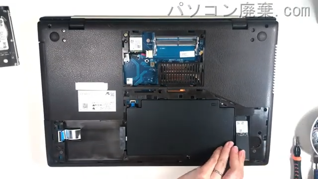 LIFEBOOK WN1/F3（FMVWF3N17G）のHDD（SSD）の場所です