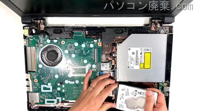 VersaPro PC-VK23TFBLS4JUのHDD（SSD）の場所です