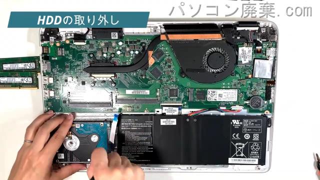 Diginnos Critea VF-HEKSのHDD（SSD）の場所です