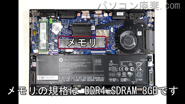 ENVY x360 Convertible 13-ar0001AUのメモリの場所