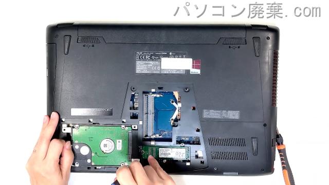 ROG GL552VのHDD（SSD）の場所です