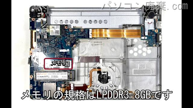 Let's note CF-SZ6Y22VSに搭載されているメモリの規格はLPDDR3