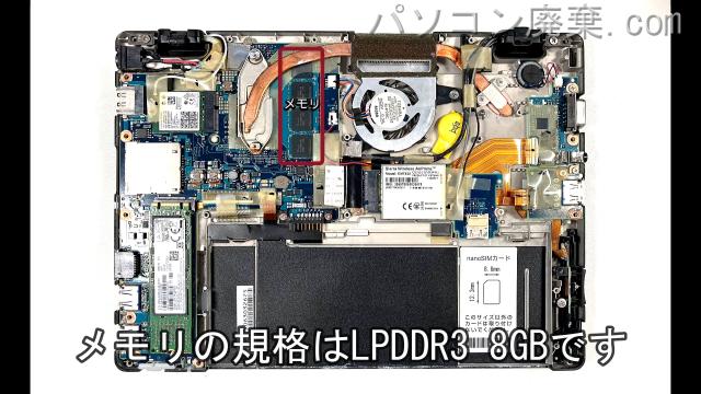 Let's note CF-RZ6QFMQRに搭載されているメモリの規格はLPDDR3