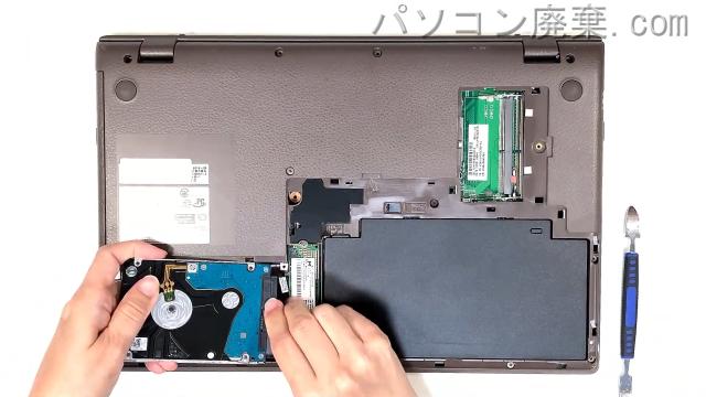 LIFEBOOK AH77/D1 FMVA77D1LのHDD（SSD）の場所です